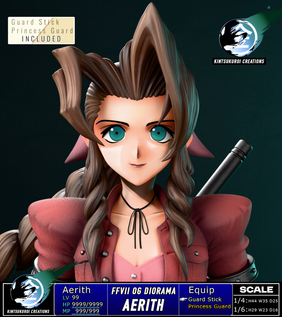 Final Fantasy - FFVII Aerith Og | 1:6/1:4 Resin Statue | by Kintsukuroi Creations