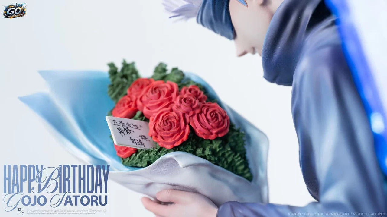 Jujutsu Kaisen - Gojo holding flowers