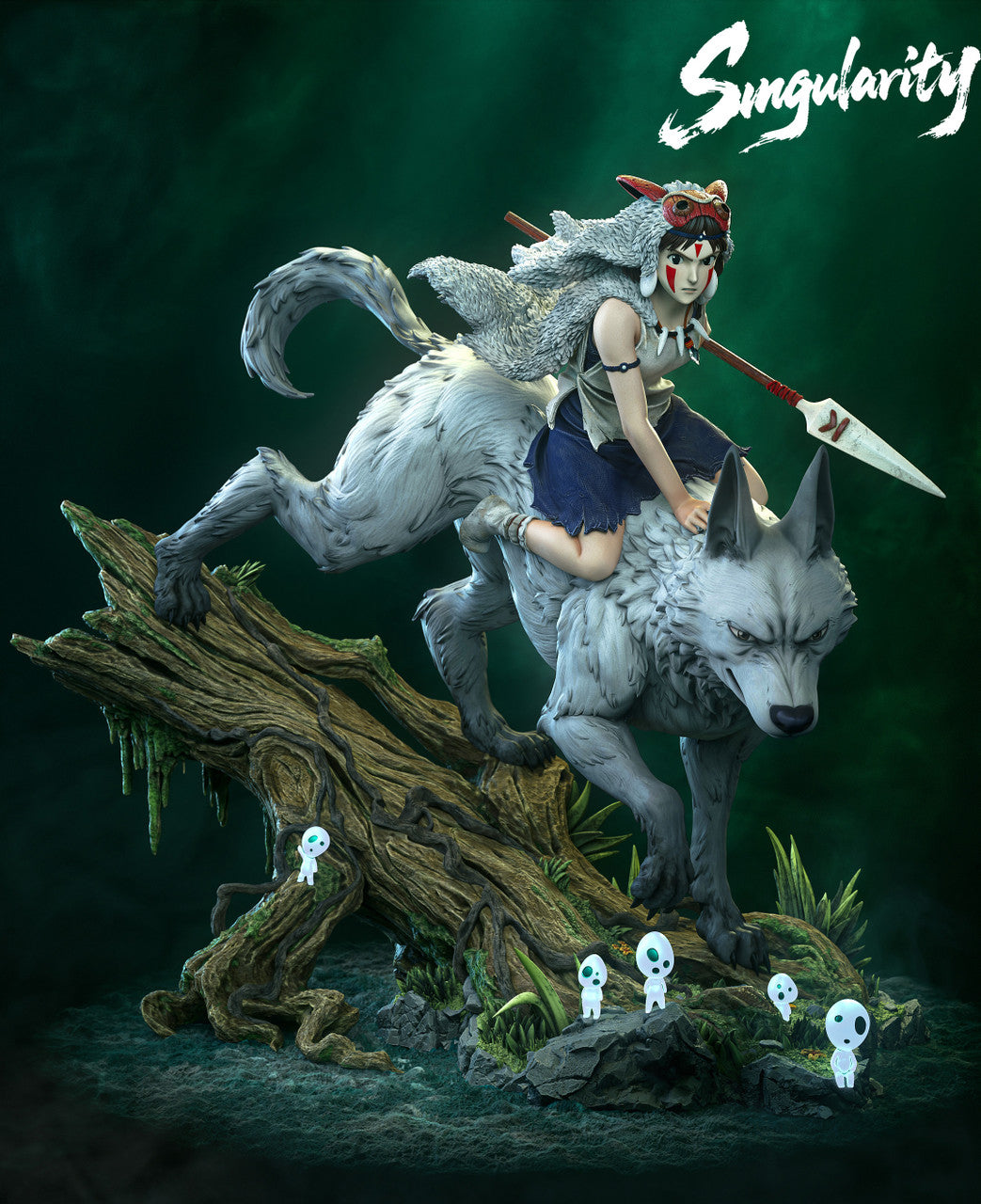Princess Mononoke - Princess Mononoke San | 1:6 Resin Statue | by Singularity Studio