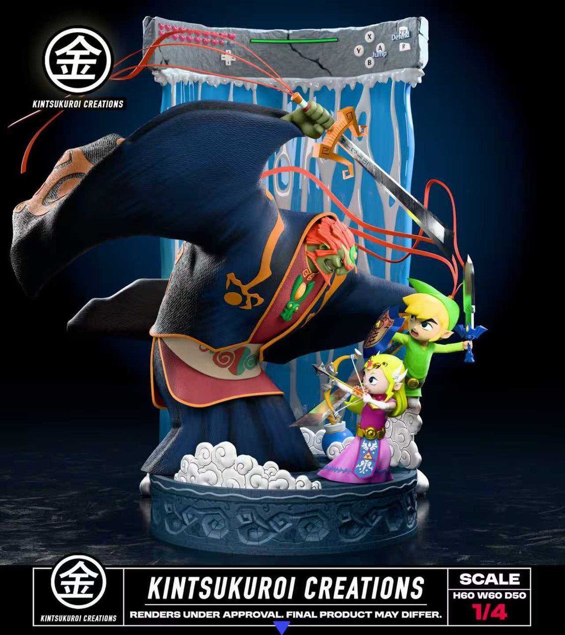 The Legend of Zelda - Wind Waker Final Battle Diorama | 1:6/1:4 Resin Statue | by Kistsukuroi Creations