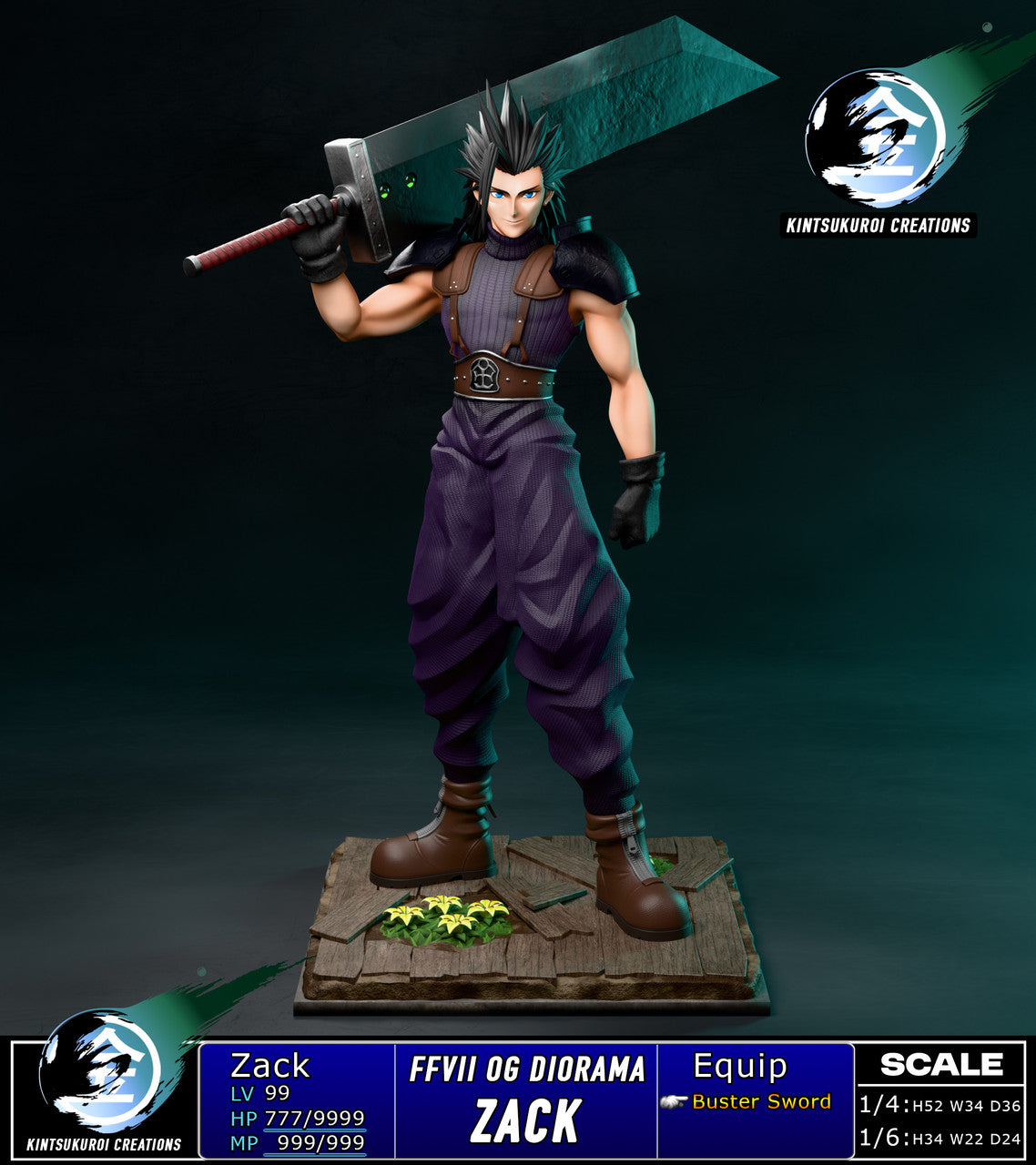Final Fantasy - FFVII ZACK OG | 1:6/1:4 Resin Statue | by Kintsukuroi Creations Studio