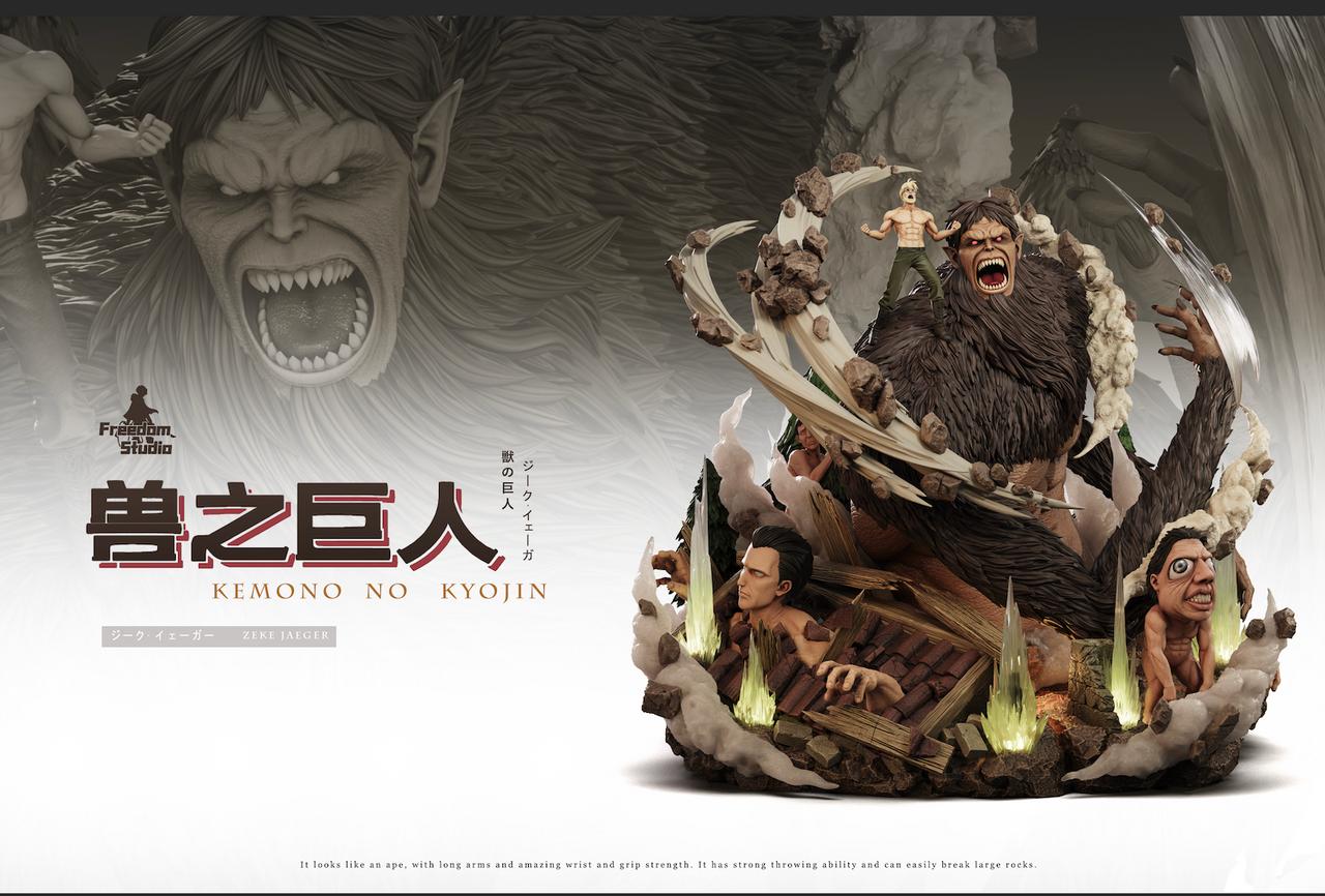 Attack on Titan - Zeke Jaeger & Beast Titan | Resin Statue | by Freedom Studio