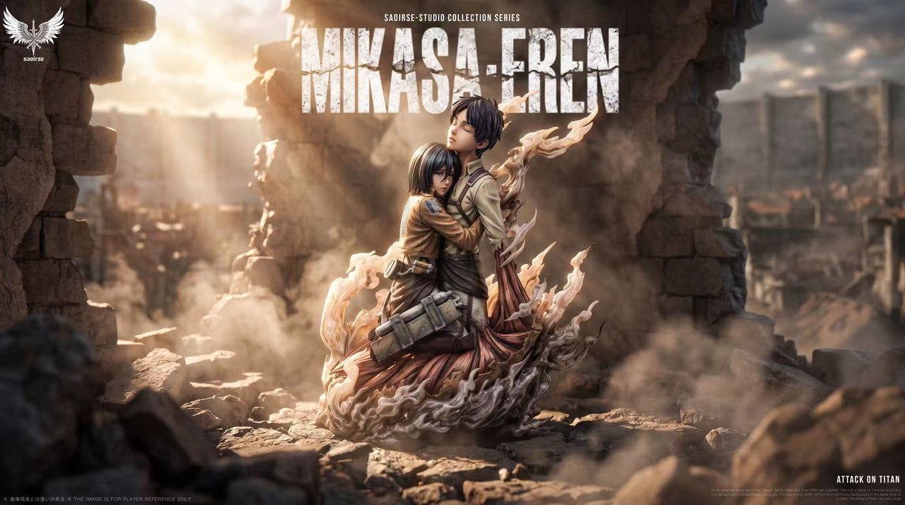 Attack on Titan - Mikasa & Eren | 1:6 Resin Statue | by Saoirse Studio